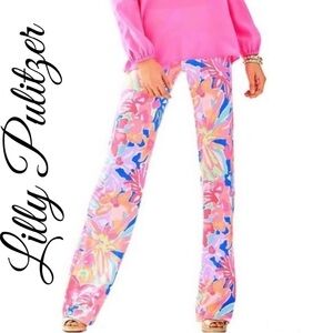 Lilly Pulitzer Georgia May Playa Hermosa Palazzo Stretch Flare Pants XXS NWT